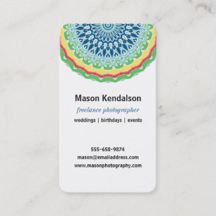 Mandala Photographer Business Card