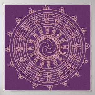 Mandala pink poster