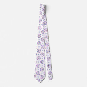 Mandala Pink Purple Blue Black Genderfluid Pride Tie