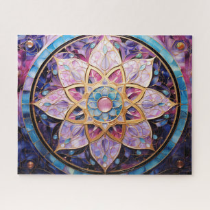 Mandala Pink Purple Jigsaw Puzzle