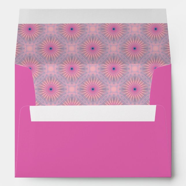 Mandala Pink Purple Pattern Envelope (Back (Bottom))