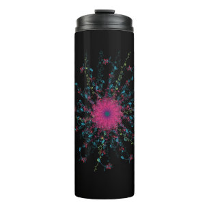 mandala pink  thermal tumbler