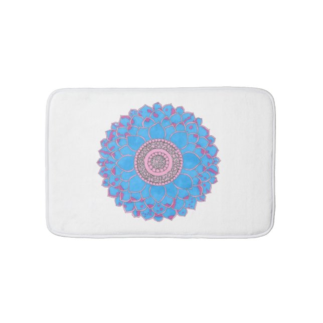 Mandala Print Bath Mat (Front)