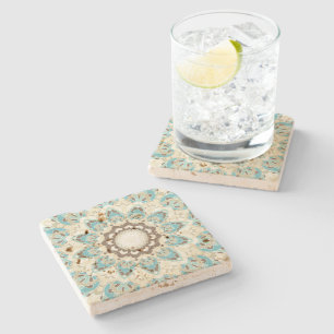 Mandala Print Stone Coaster
