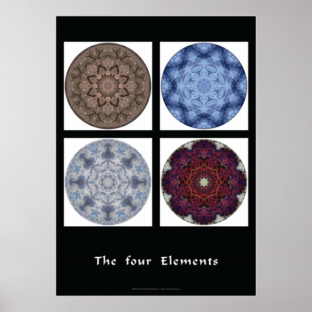 Mandala print - "The four elements" (Front)