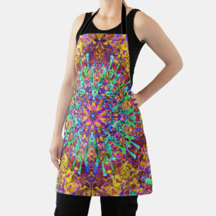 Mandala Psychedelic Trippy Hippie Colour Splash Apron