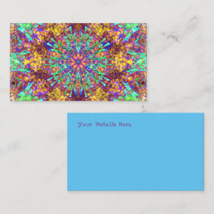 Mandala Psychedelic Trippy Hippie Colour Splash Business Card
