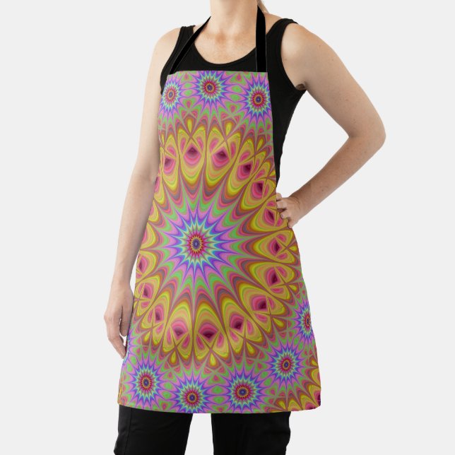 Mandala Psychedelic Trippy Retro Hippie Apron (Insitu)