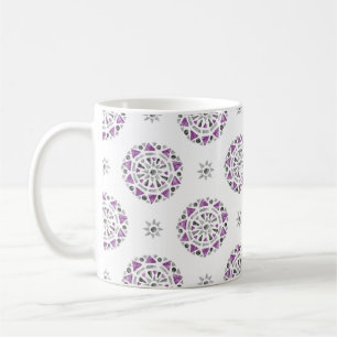 Mandala Purple  Gray Black Ace Asexual Pride Flag Coffee Mug
