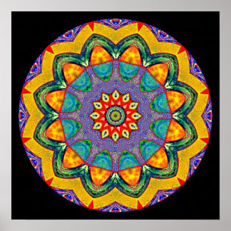 "Mandala Quilt" Crystal Mandala Poster