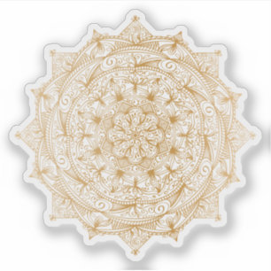 Mandala Retro hand drawn gold tattoo