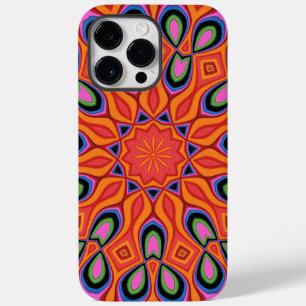 Mandala Retro Orange Hipster Case-Mate iPhone 14 Pro Max Case