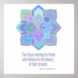 Mandala Roosevelt Beauty Quote Poster