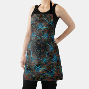 Mandala Rosette Boho Bohemian Style Dandy Pattern Apron