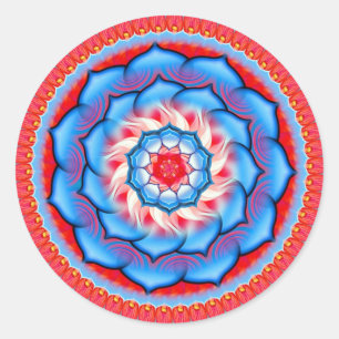 Mandala Rosette Classic Round Sticker