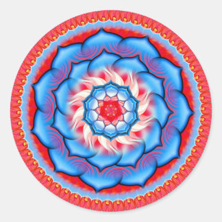 Mandala Rosette Classic Round Sticker