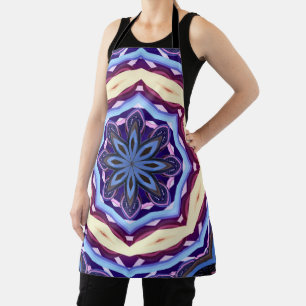 Mandala Rosette Floral Trippy Retro Hippie Boho Apron