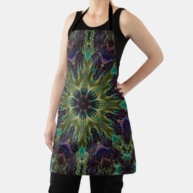 Mandala Rosette Retro Hippie Boho Chic Bohemian Apron (Insitu)