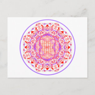 Mandala_rouge_violet Postcard
