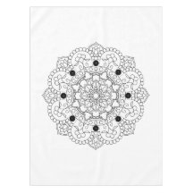 Mandala. Round black and white oriental pattern