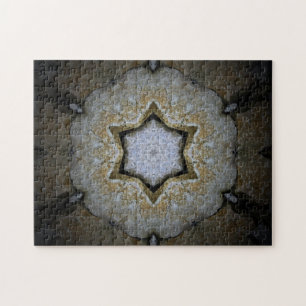 Mandala Round Flower Hoop Abstract Design Gift Jigsaw Puzzle