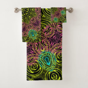 Mandala round kaleidoscope ornamental decoration c bath towel set