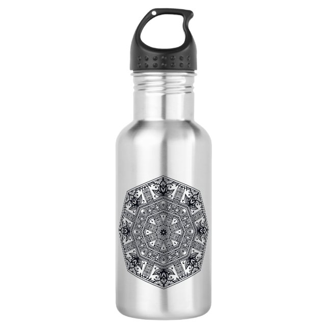 Mandala Round Ornament 710 Ml Water Bottle (Front)
