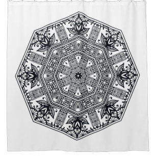 Mandala Round Ornament Shower Curtain