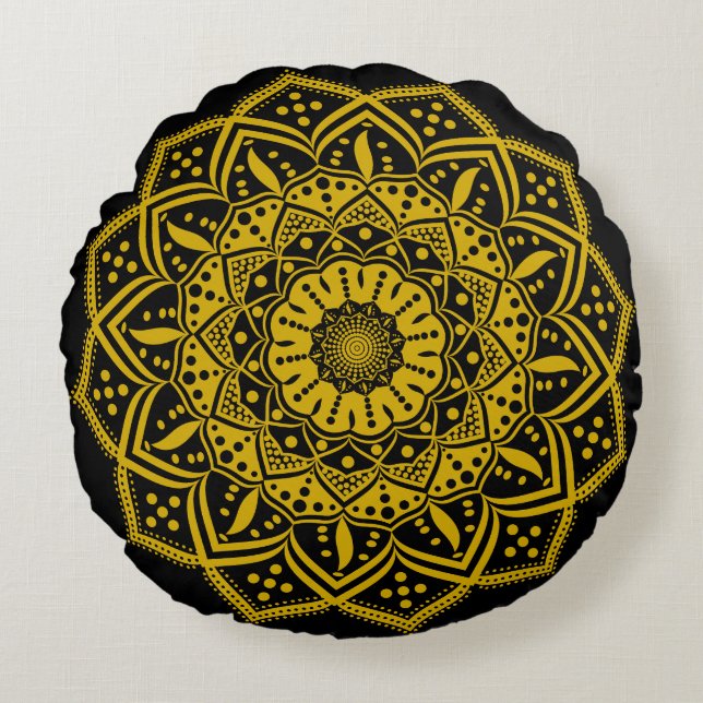 Mandala Round Pillow (Front)