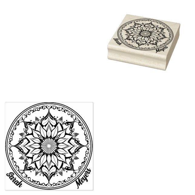 Mandala Rubber Stamp (Stamped)