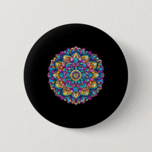 Mandala Sacred Geometry Meditation 6 Cm Round Badge
