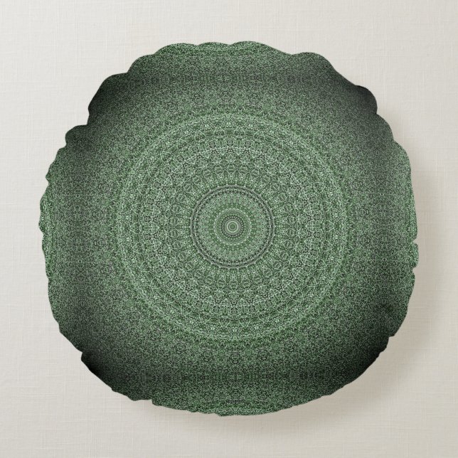 Mandala Sage Green - HAMbWG Round Cushion (Front)