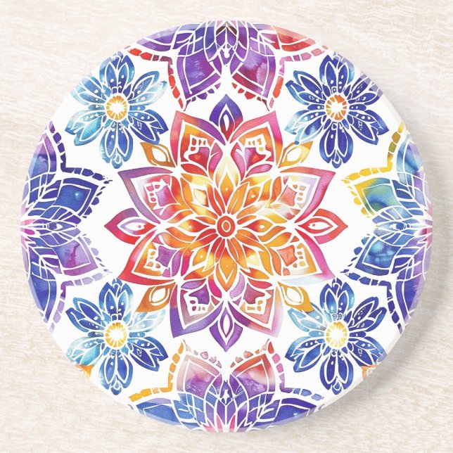 Mandala Sandstone Coaster (Front)