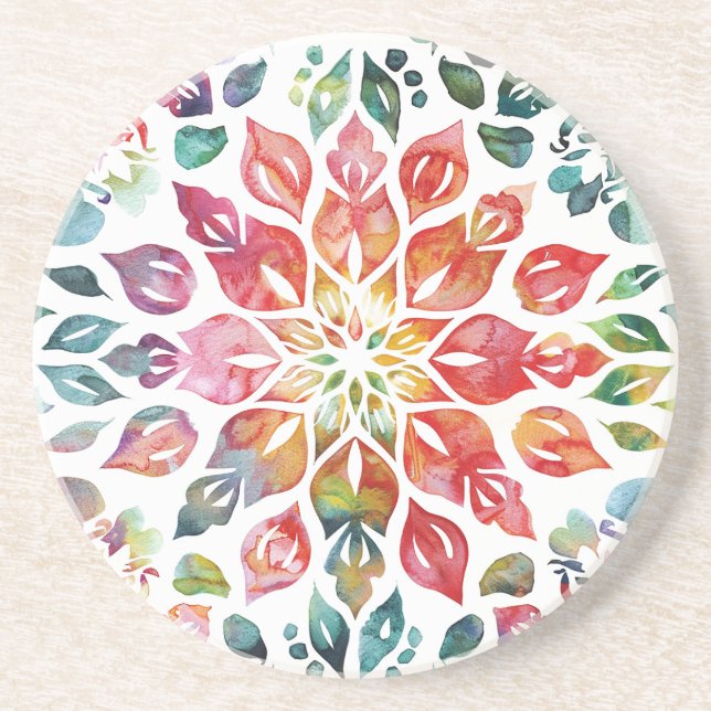 Mandala Sandstone Coaster (Front)