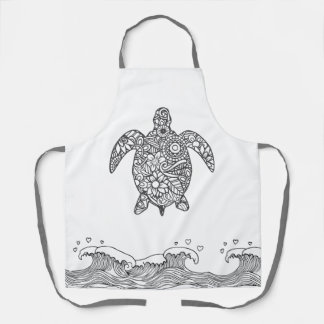 Mandala Sea Turtle Apron