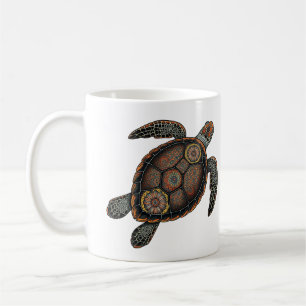 Mandala sea turtle mug- Ocean life coffee Cup Gift