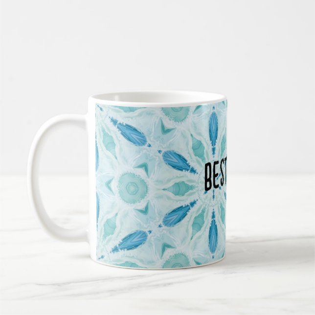 Mandala, snowflake, style handdrawn art coffee mug (Left)