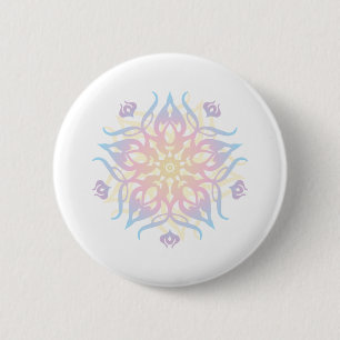 Mandala Sprite Burst 6 Cm Round Badge