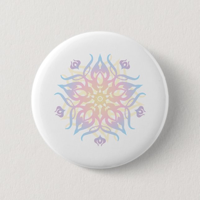 Mandala Sprite Burst 6 Cm Round Badge (Front)