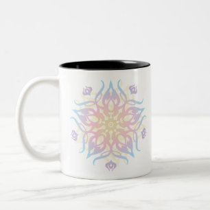 Mandala Sprite Burst Two-Tone Coffee Mug