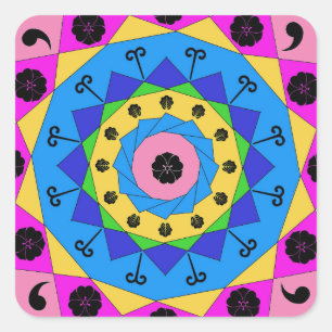 Mandala Square Sticker