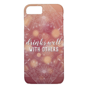 Mandala Star Bokeh Typography Elegant Drinks Well iPhone 8/7 Case