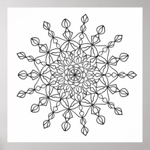 Mandala Star Colouring Poster