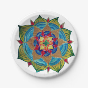 Mandala Star Flower   Paper Plates