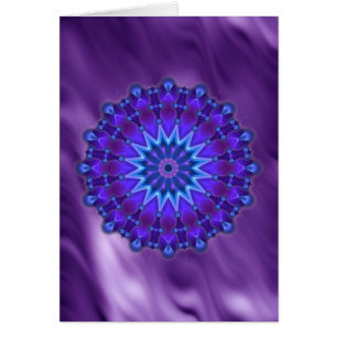 Mandala star in blue   lila waves