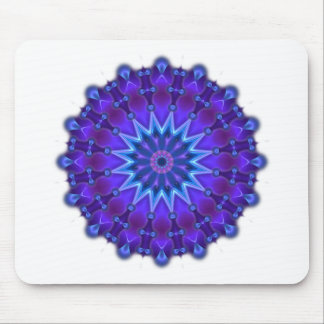 Mandala star in blue mouse pad