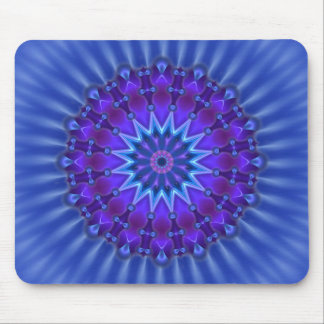 Mandala star in blue | royal flower mouse pad