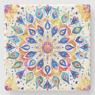 Mandala Stone Coaster