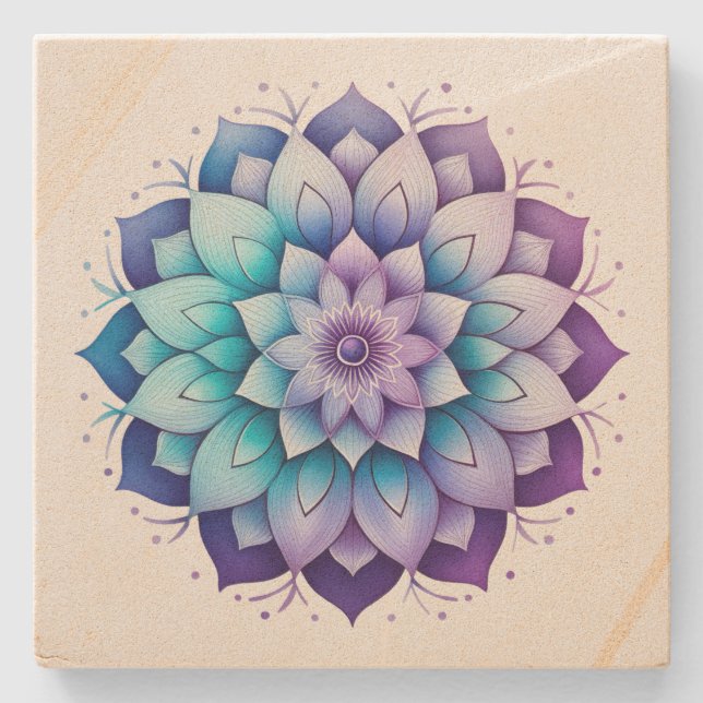 Mandala  stone coaster (Front)