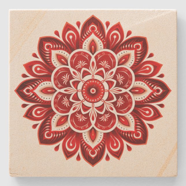 Mandala  stone coaster (Front)